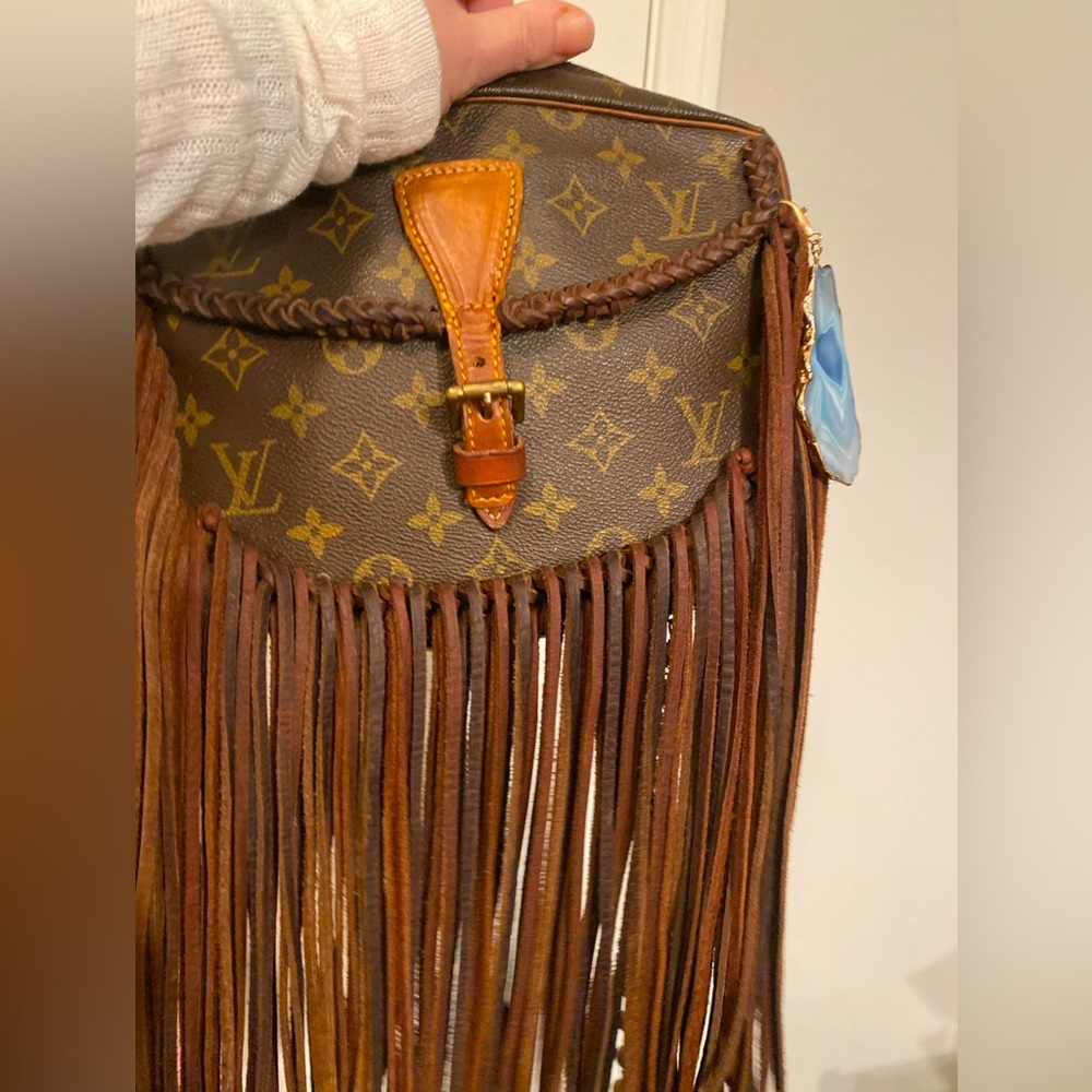 Vintage Boho Louis Vuitton LV Crossbody Monogram Jeune Fille MM Shoulder Bag
